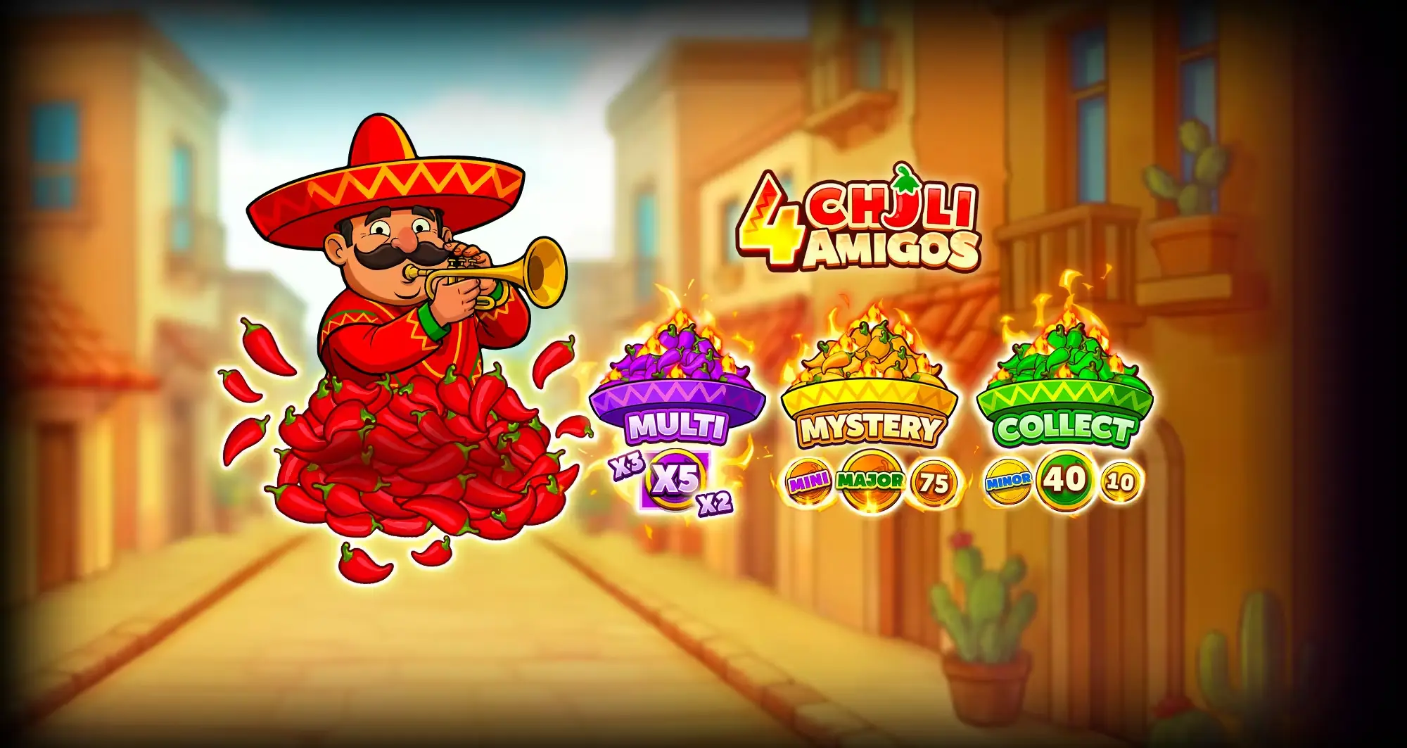 4 Chili Amigos slot game screen