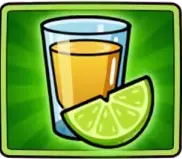 Tequila shot glass symbol in 4 Chili Amigos