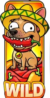 Wild symbol in 4 Chili Amigos, lands on reels 2 to 5